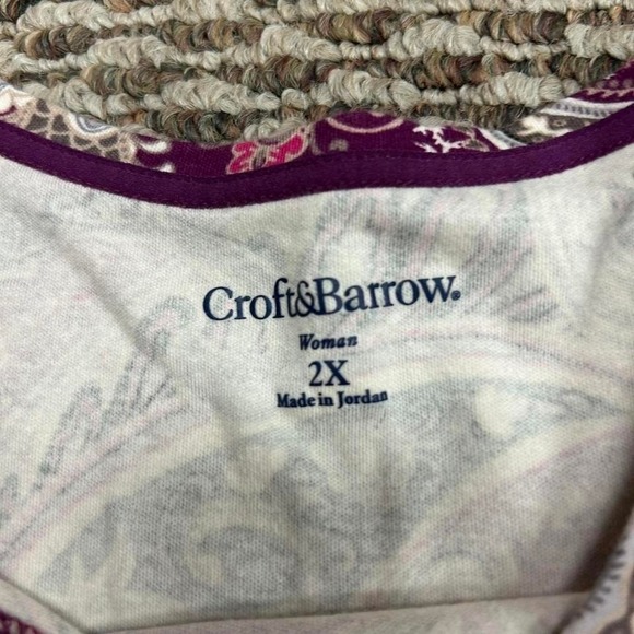 Y2K Purple Paisley Top - Picture 3 of 5